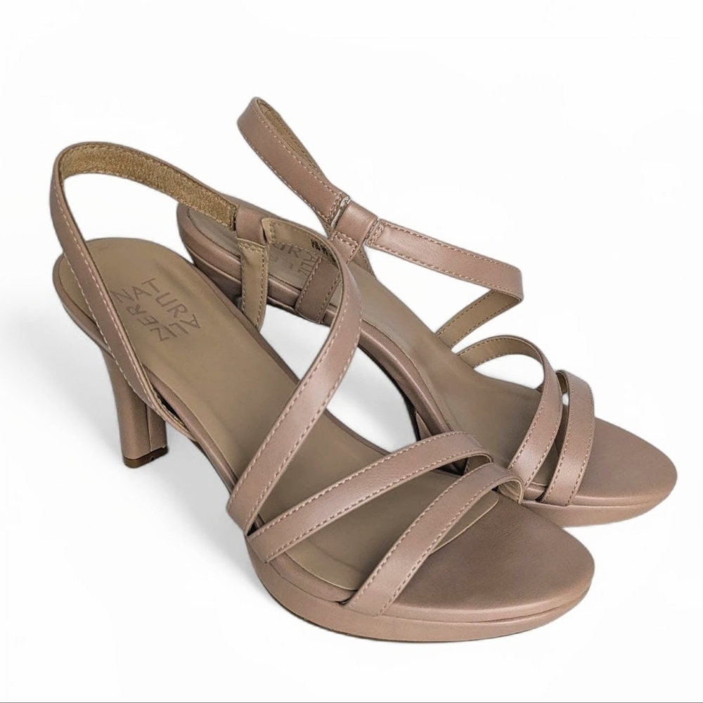 Naturalizer Blush Nude Strappy Heeled Sandals